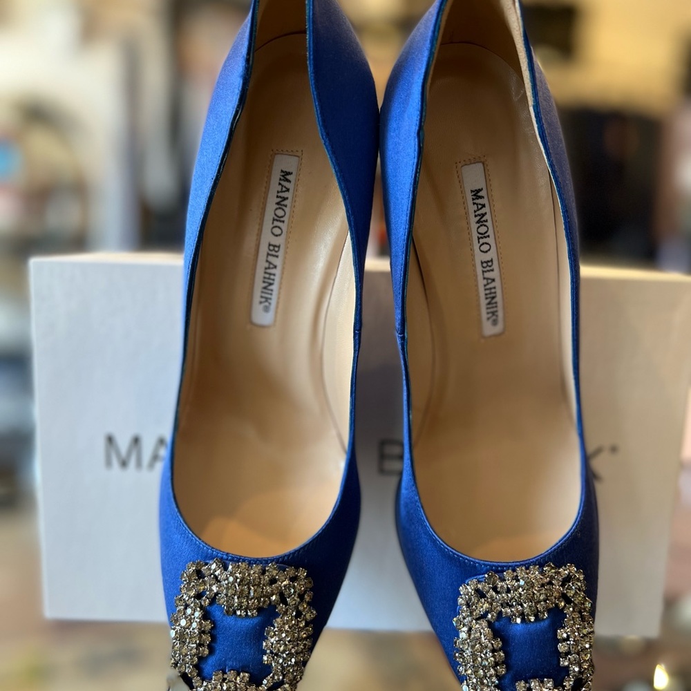 Manolo Blahnik crystal pumps